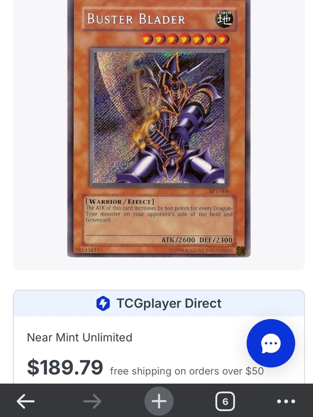 Buster Blader Yu-Gi-Oh! Trading Card - BPT008